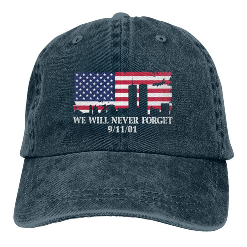 Patriot Day Never Forget 911 Trucker Hat 9/11 Memorial 21th Anniversary Baseball Cap September 11 Hat Navy Blue