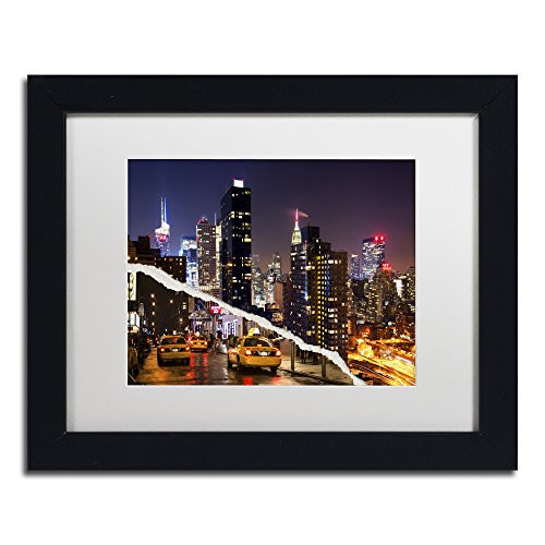 Life Taxis in New York by Philippe Hugonnard Artwork, 11 by 14", White Matte/Black Frame
