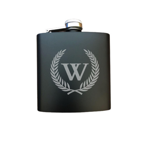 Personalized Engraved Flask Monogrammed Custom Initials 6oz Steel Drinking Flask Wedding Gift Groomsmen (Flask Only)