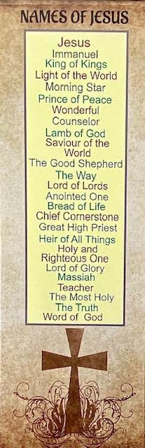 Names of Jesus Religious Bookmarks for Men or Women VBS Church Supplies Sunday School Gifts (50 Count)