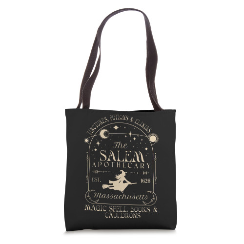 Retro Salem Apothecary Since 1626 Halloween Salem Witches Tote Bag