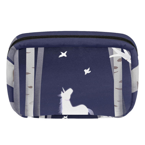 VBFOFBV Makeup Bag, Cosmetic Bag for Women Cosmetic Large Travel Toiletry Bag for Girls Make Up Bag Brush Bags, Unicorn cartoon winter forest night VBFOFBV Makeup Bag, Cosmetic Bag for Women Cosmetic Large Travel Toiletry Bag for Girls Make Up Bag Brush Bags, Unicorn cartoon winter forest night
