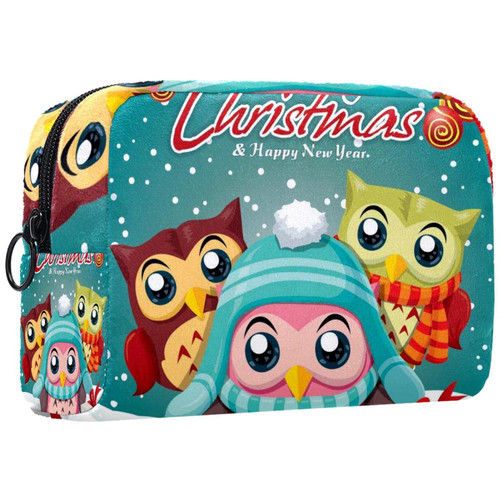 VBFOFBV Makeup Bag, Cosmetic Bag for Women Cosmetic Large Travel Toiletry Bag for Girls Make Up Bag Brush Bags, Christmas Cartoon Animal Owl Lovely VBFOFBV Makeup Bag, Cosmetic Bag for Women Cosmetic Large Travel Toiletry Bag for Girls Make Up Bag Brush Bags, Christmas Cartoon Animal Owl Lovely