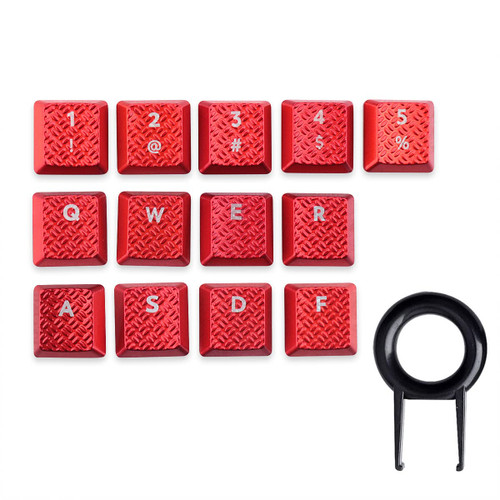 Texture Tactility Backlit 13 keycaps Replacement for GL Tactile Switch Logitech G813/G815/G913/G915 TKL RGB Mechanical Gaming Keyboard (Red 13keys)