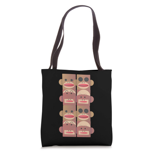 Sock Monkey Face Cartoon Unique Funny Animal Lover Gifts Tote Bag