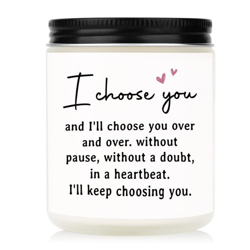 Gifts for Women Men, Romantic Gifts for Her Him, Anniversaries Gifts for Women Men Her Him, Christmas Valentine's Day Birthday Gifts for Girlfriend Wife Boyfriend Husband, Lavender Scented Candle 7oz