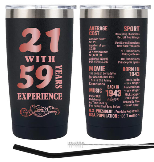 Henghere 80th Birthday Gifts for Women, 80th Birthday Gift for Friend, Mom, Grandma?Sister, Wife, Aunt, Coworker, Happy 80 Year Old Birthday Decorations Women | Thermos Cup - Black Henghere 80th Birthday Gifts for Women, 80th Birthday Gift for Friend, Mom, Grandma?Sister, Wife, Aunt, Coworker, Happy 80 Year Old Birthday Decorations Women | Thermos Cup - Black