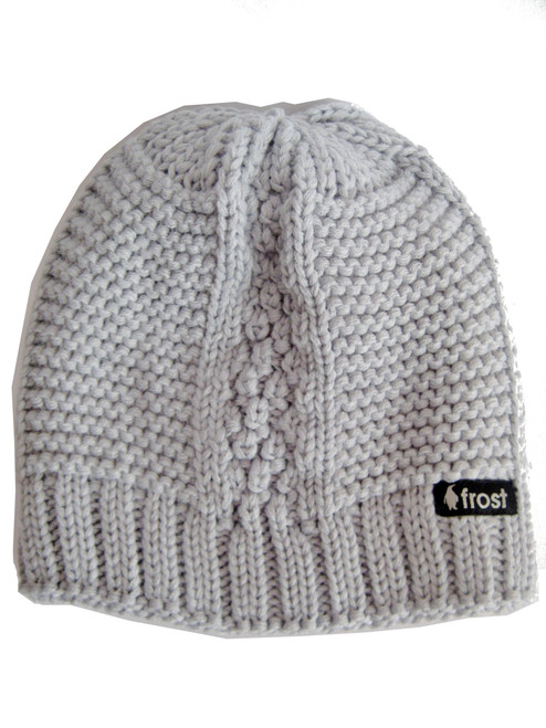 Frost Hats Winter Unisex Gray Hat Man Woman's Teen Unisex Winter Knit Beanie Hat One Size Gray