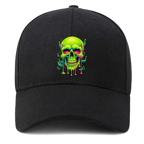 Psychedelic Skull Baseball Cap,Unisex Cotton Dad Hat Cap,Adjustable Hip Hop Cap