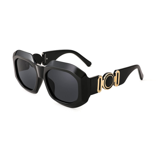 FEISEDY Retro Square Sunglasses Women Men Oversized Irregular Polygon Sunglasses Thick Frame Shade B2945