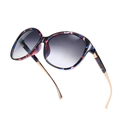 FEISEDY Women Oversized Butterfly Sunglasses Composite Frame UV400 Protection Designer Style B4018