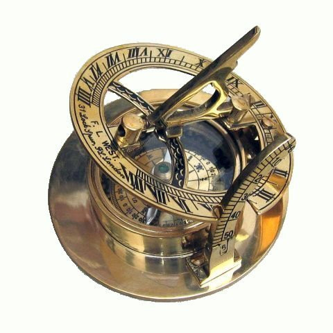 Shaheera Nautical Solid Brass 3 Inch Sundial Compass - Reproduction Classic Nautical B
