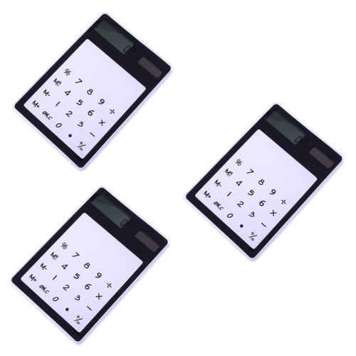 VILLCASE 3pcs Desk Computer Standard Calculator Portable Calculator Transparent Calculator Small Computer Calculator Small Cool Calculator Touch Screen Calculator Simple Student