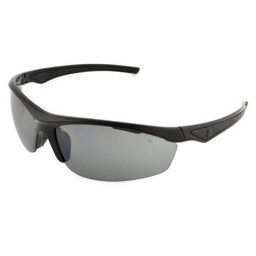 Ironman Ready Wrap-Around Sport Sunglasses for Men, Shiny Black, 71mm