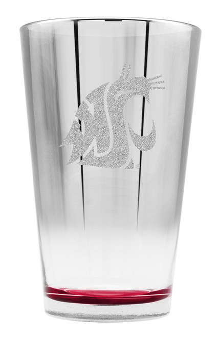 NCAA Washington State Cougars 16oz Glass Glacier Highball with Crystal Ice Finish NCAA Washington State Cougars 16oz Glass Glacier Highball with Crystal Ice Finish