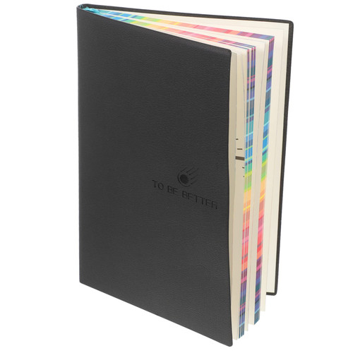 Ciieeo Color Edge Notebook Notbook for Work Plan and Record Planner Notebook 2023 Monthly Planning Book Daily Plan Notebook Pu Leather Notepad Students Write Paper Office Multifunction