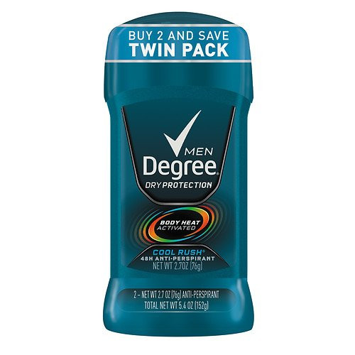 Degree Men Dry Protection Antiperspirant & Deodorant, Twin Pack, Cool Rush 2.7 oz