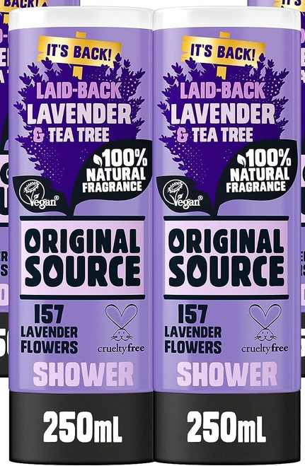 Original Source Lavender Shower Gel, 2 x 250 ml