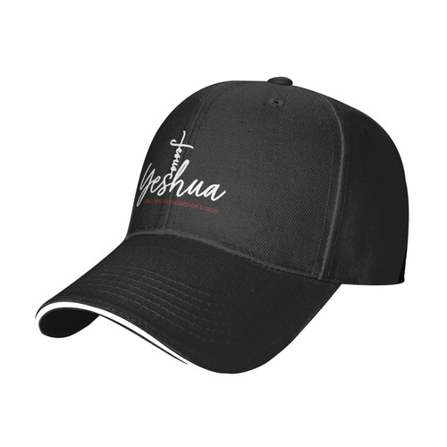 Yeshua Jesus Christian Jesus Cross Baseball Cap for Men Women Gift?Adjustable Dad Trucker Hat Outdoor Black Hat