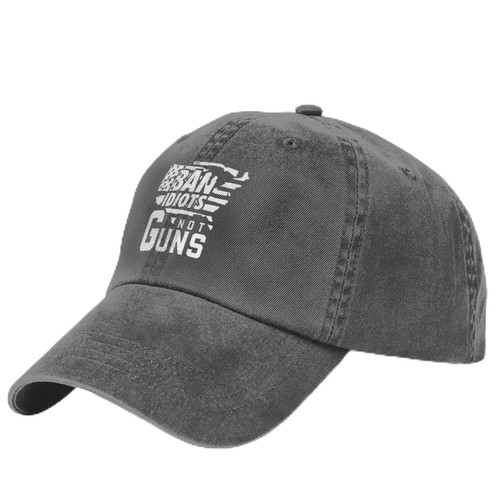 ZRCAIFU Ban Idiots Not Guns Trucker Hat for Men Women Adjustable Washed Distressed Denim Hat Deep Heather ZRCAIFU Ban Idiots Not Guns Trucker Hat for Men Women Adjustable Washed Distressed Denim Hat Deep Heather