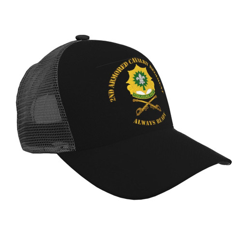 2nd Armored Cavalry Regiment DUI Trucker Hats Unisex Mesh-Back Cap Adjustable Baseball Caps for Men Women
