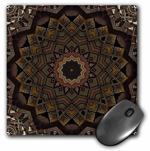 3dRose LLC 8 x 8 x 0.25 Inches Mouse Pad, Aldhibah Mandala (mp_42334_1)
