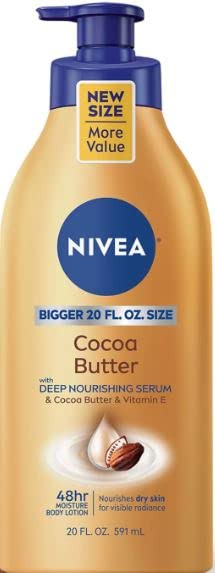 NIVEA NIVEA Cocoa Butter Body Lotion with Deep Nourishing Serum, 20 Fl Oz
