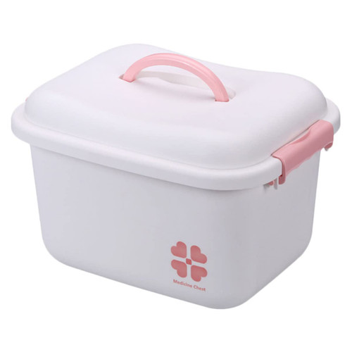Alipis First Aid Box Family Medicine Box First Aid Storage Box Medicine Storage Cabinet Plastic Medicine Storage