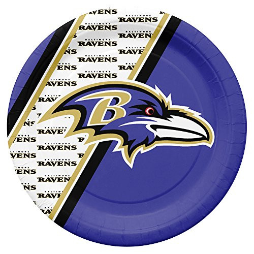NFL Baltimore Ravens Disposable Paper Plates, Pack of 20