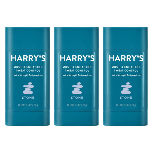 Harry's Extra - Strength Antiperspirant - Odor & Enhanced Sweat Control Antiperspirant for Men - Stone, Pack of 3