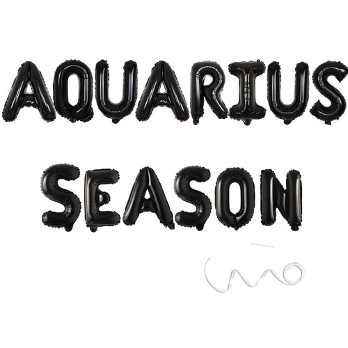 Aquarius Season Banner, January February Zodiac Birthday Banner,Zodiac Aquarius,Big Aquarius Energy,Horoscope, Astrology Bday Party Decorations,Black,16inch Aquarius Season Banner, January February Zodiac Birthday Banner,Zodiac Aquarius,Big Aquarius Energy,Horoscope, Astrology Bday Party Decorations,Black,16inch