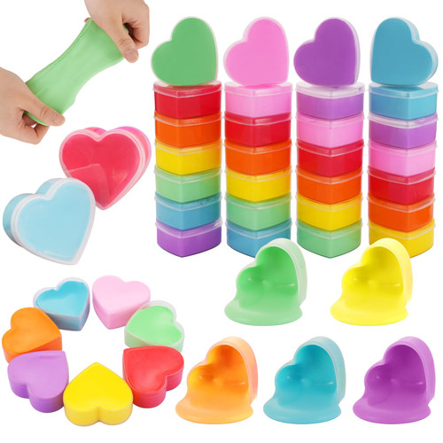 Double Couple Slime Valentines for Kids,Slime Kit with Kids Valentines Day Cards,Valentines Party Favors,Valentines Slime Stress Relief Toys (Multicolor) Double Couple Slime Valentines for Kids,Slime Kit with Kids Valentines Day Cards,Valentines Party Favors,Valentines Slime Stress Relief Toys (Multicolor)