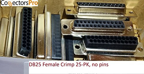 Pc Accessories - Connectors Pro DB25 Female D-Sub Crimp Type Connector, 25-PK No Pins