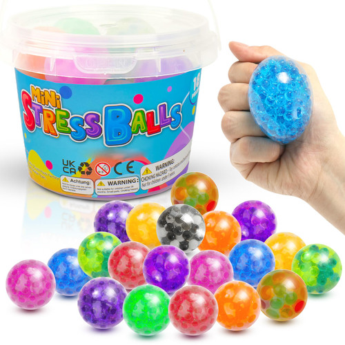 KLT Stress Balls for Fidget: 18 Pack Squishy Toys Stress Ball for Anxiety Relief Fidget Toys Bulk Party Faovrs Goodie Bag Stuffers Prizes, Gifts KLT Stress Balls for Fidget: 18 Pack Squishy Toys Stress Ball for Anxiety Relief Fidget Toys Bulk Party Faovrs Goodie Bag Stuffers Prizes, Gifts