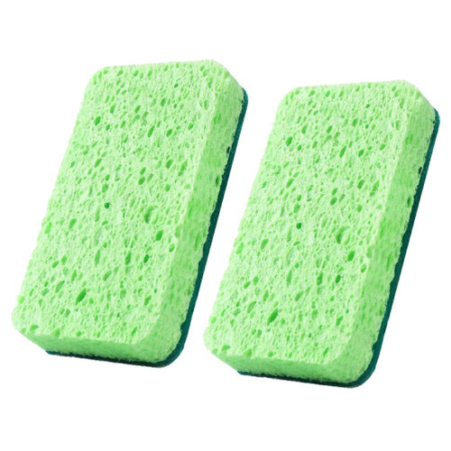 2 Pack Dish Sponge for Kitchen Dual-Sided Scrub Sponge Non-Scratch Sponges for Kitchen Dishwashing Household Cleaning Dish Sponge for Kitchen