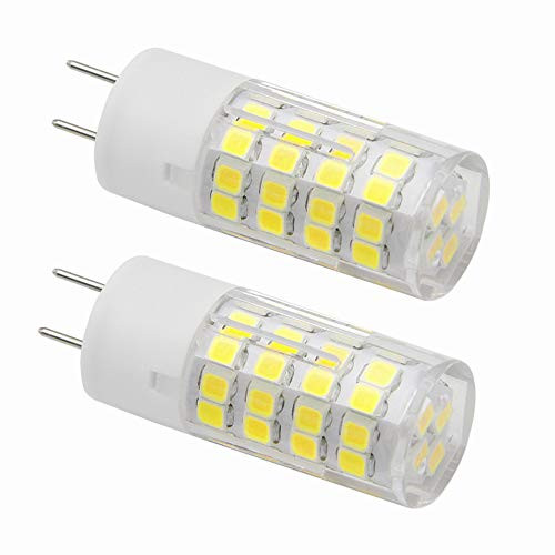 G6.35 led Light Bulb 5W AC120V, Halogen Bulbs 45W Equivalent,G6.35/GY6.35 Bi-Pin Base Dimmable White 6000K (Pack of 2)