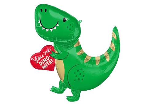 Adorable You're Dino-Mite! Heart Dinosaur Jumbo 31" Foil Party Balloon Adorable You're Dino-Mite! Heart Dinosaur Jumbo 31" Foil Party Balloon