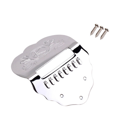 VICASKY Tremolo Bridge Guitar Bridge Mandolin Neck Guitar Bridge Parts Mandolin Parts Guitar Saddle Electric Guitar Tailpiece Electric Guitar Bridge Mandolin Tailpiece Metal Sector