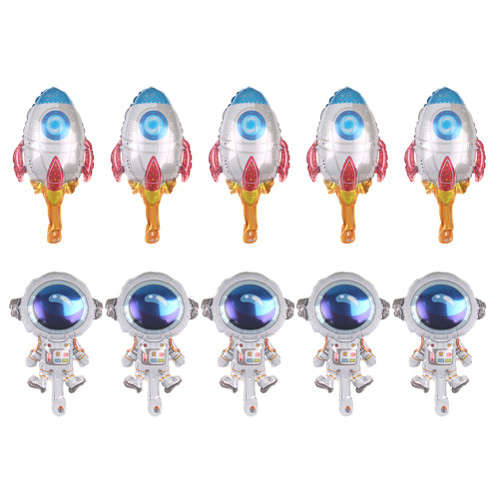 ABOOFAN 10pcs Mini Astronaut Spaceman Balloons Rocket Airship Balloons Foil Balloons for Baby Shower Birthday Outer Space Galaxy Themed Party Decorations ABOOFAN 10pcs Mini Astronaut Spaceman Balloons Rocket Airship Balloons Foil Balloons for Baby Shower Birthday Outer Space Galaxy Themed Party Decorations