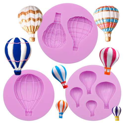 Hot Air Balloon Silicone Chocolate Molds, Confession Balloon Fondant Baking Molds for Cake Decoration Cupcake Topper Candy Sugar Craft Gum Paste Clay Resin