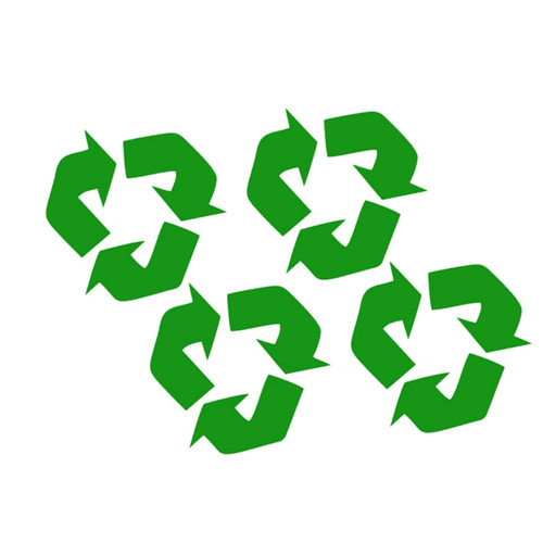 DOITOOL 4 Pcs Garbage can for car Recycling Recycle Sticker for bin Recycle Sign Sticker car Trash can self Adhesive bin Stickers Trash bin for car trashcan for car Recyclable car Stickers
