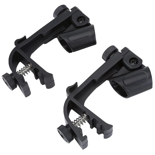 2 Pcs Drum Microphone Clip Adjustable Drum Rim Mic Clips Microphone Shockproof Clamp Holder Microphone Mount Clamp(Black)