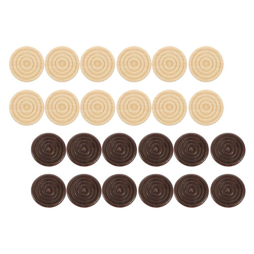 Abaodam 72pcs Wood Backgammon Pieces Checkers, Replacement Checkers Board Game Pieces Playing Game Chips Wooden Chess Game Set for Checkers Game Supplies