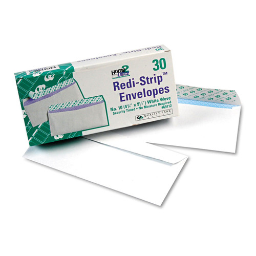 Quality Park 69112 Redi Strip Security Tinted Envelope, #10, 4 1/8 x 9 1/2, White, 30/Box Quality Park 69112 Redi Strip Security Tinted Envelope, #10, 4 1/8 x 9 1/2, White, 30/Box