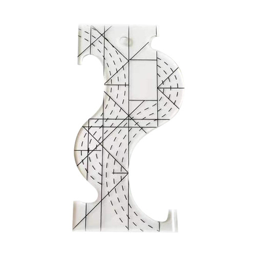 AMLESO Clear Quilting Template Motion Patchwork Frames Ruler DIY Measure