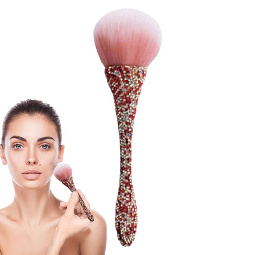 Cheek Blush Brush, Powder Foundation Blush Brush, Travel Blush Loose Powder Brush, Blush Brush with Soft Bristle, real technique Tapered Cheek Brush for Women Girls Teens