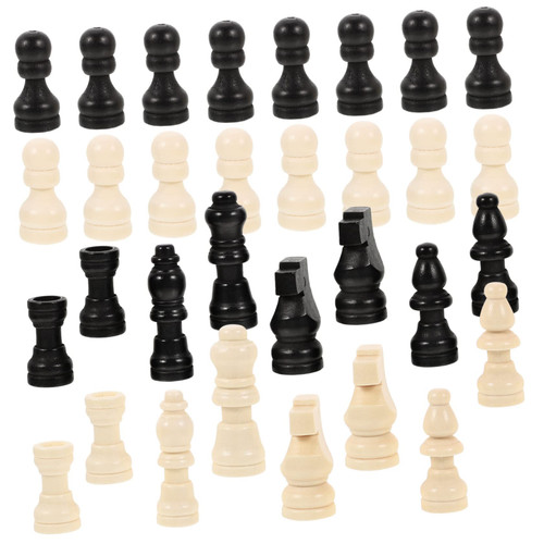 2 Sets Set Chess Pieces Mini Accessories Mini Chess Board Chessboard Accessories Chessboard Chess Magnetic Chess Board Chess for Board Game Wood Mosaic Travel Small Chess
