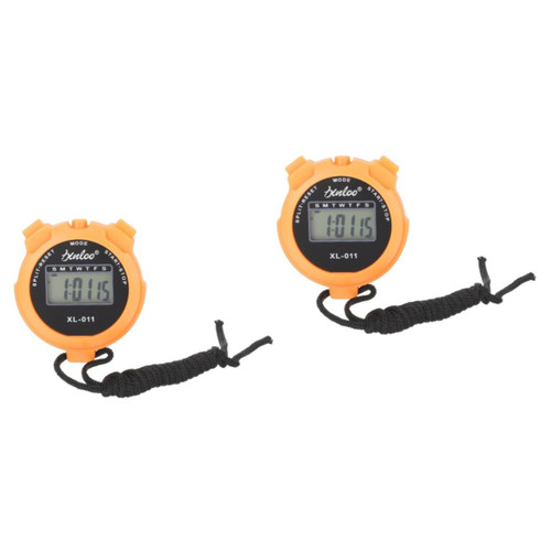Kisangel 2pcs Stopwatch Timer Racing stopwatches Teacher Supplies Electric Timer Running Stopwatch Small Electrical Timer fitnus Watch Watch abs Display Stopwatch Handheld Fitness