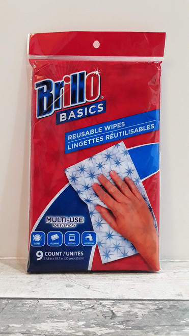 2 packs Brillo Basics Reusable Wipes (12 count each pack)