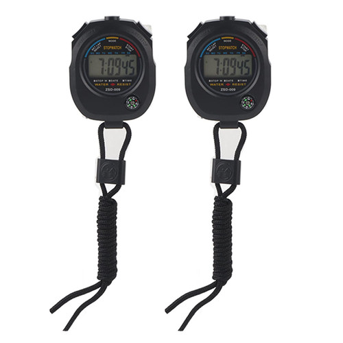 2PCS Digital Stopwatch,Multifunctional Digital Sport Stopwatch Timer Sport Timer for Sports Coaches Fitness Coaches and Referees